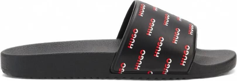 BOSS Italiaanse slippers met logo Zwart