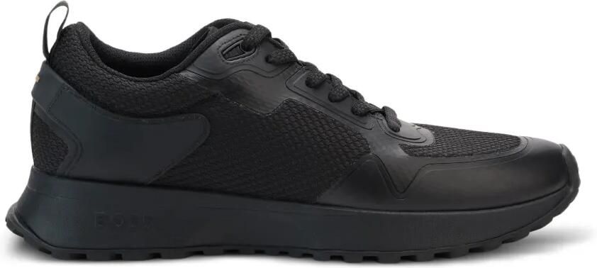 BOSS Jonah Runn mesh sneakers met vlakken Zwart