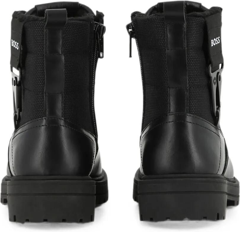 BOSS Kidswear Enkellaarzen met karabijnhaak detail Zwart - Foto 3