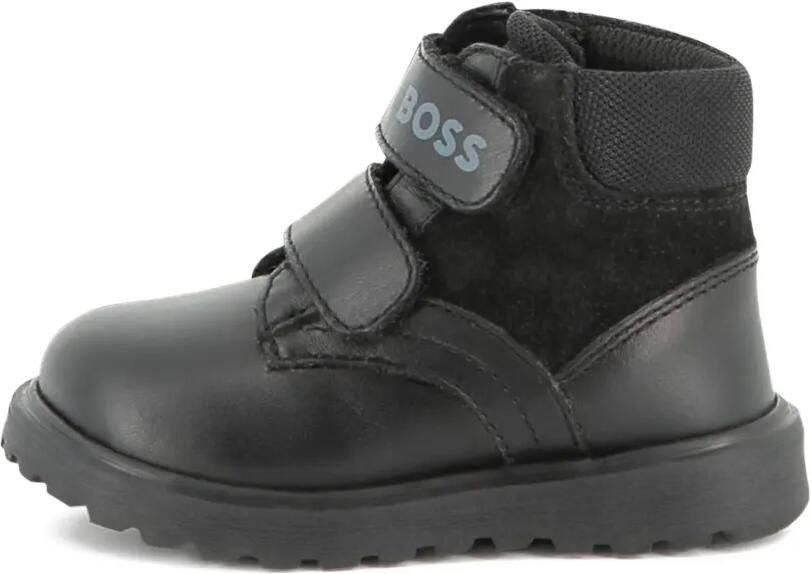BOSS Kidswear Enkellaarzen met klittenband Zwart - Foto 4