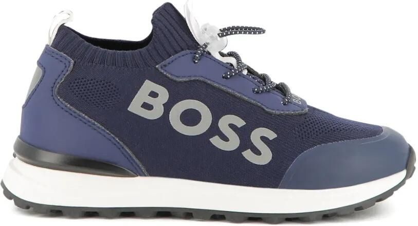 BOSS Kidswear Gebreide sneakers Blauw - Foto 5
