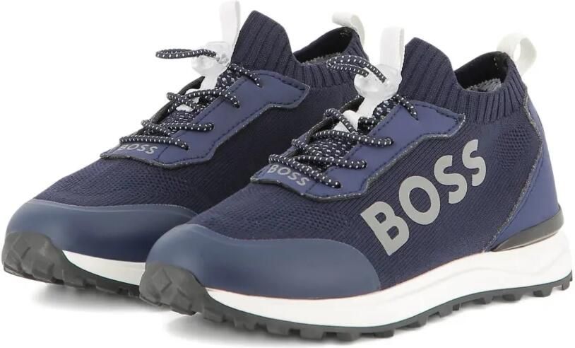 BOSS Kidswear Gebreide sneakers Blauw - Foto 4