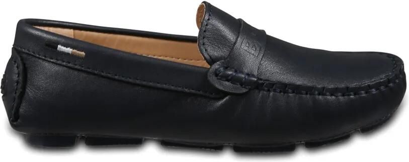 BOSS Kidswear Leren loafers Blauw