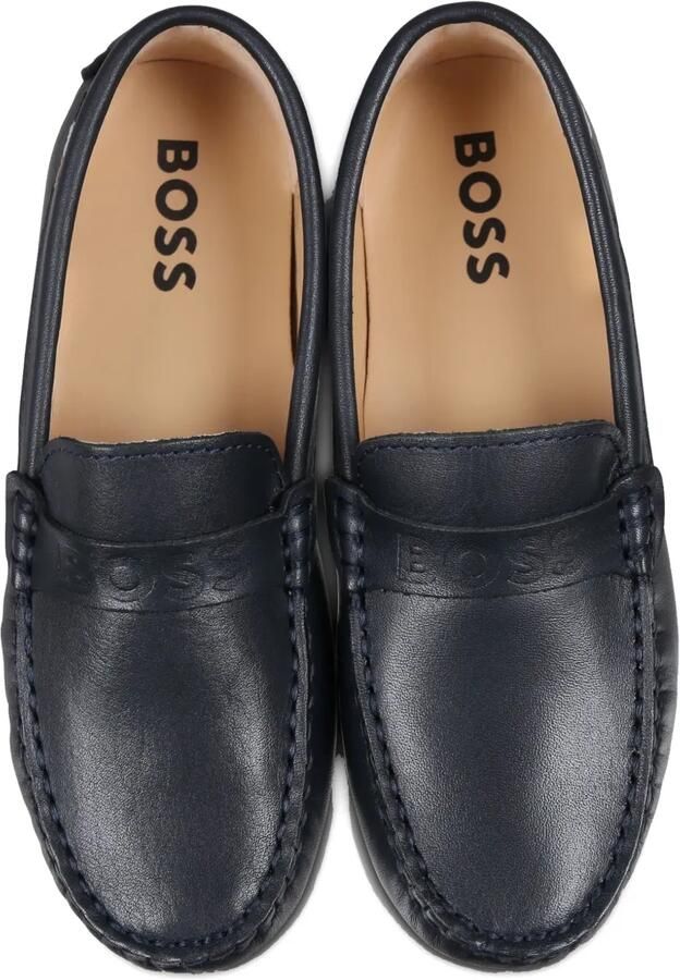 BOSS Kidswear Leren loafers Blauw - Foto 4