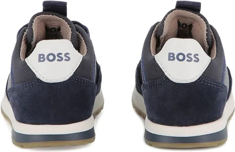 BOSS Kidswear Leren sneakers Blauw - Foto 5