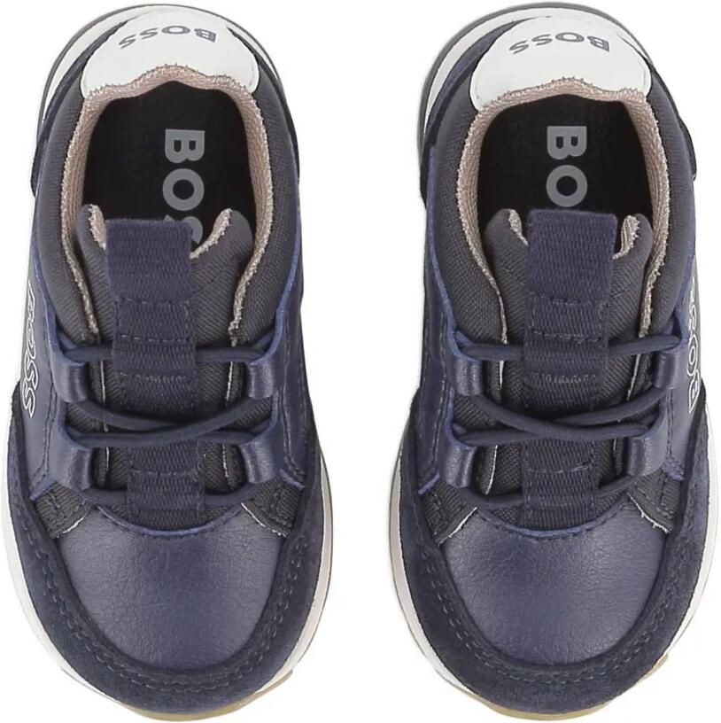 BOSS Kidswear Leren sneakers Blauw - Foto 2