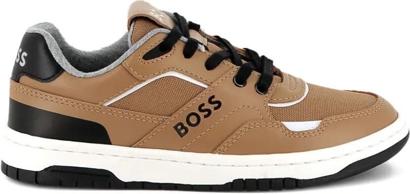 BOSS Kidswear Leren sneakers Bruin - Foto 5
