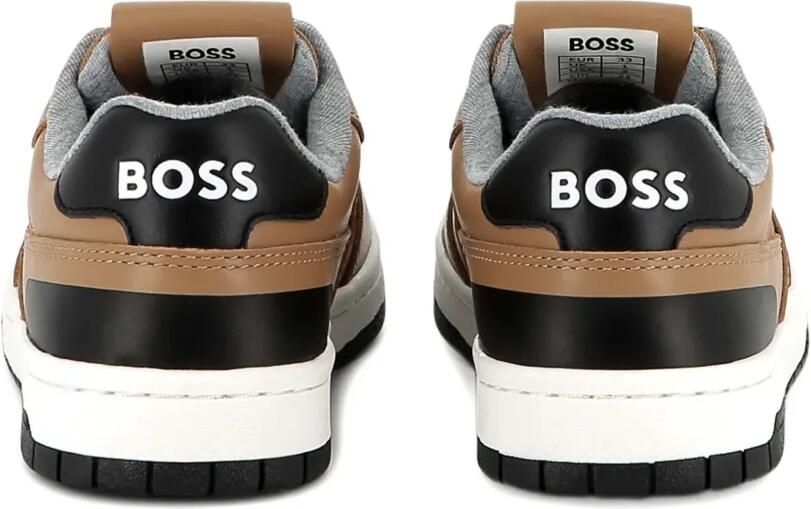 BOSS Kidswear Leren sneakers Bruin - Foto 3