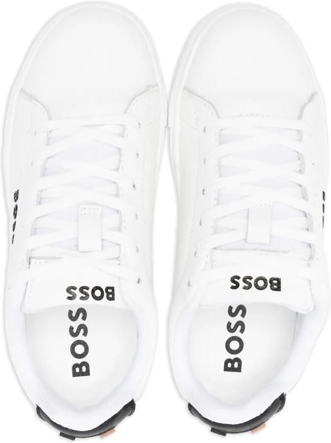BOSS Kidswear Leren sneakers Wit - Foto 2