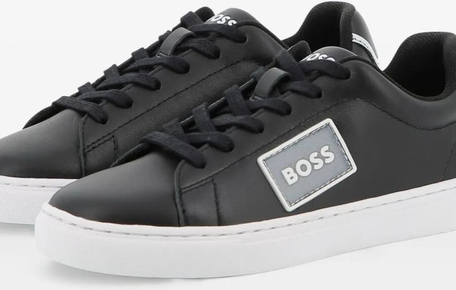BOSS Kidswear Leren sneakers Zwart - Foto 2