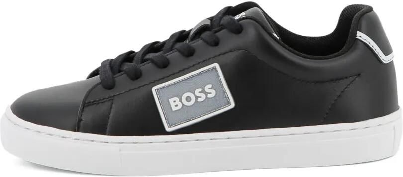 BOSS Kidswear Leren sneakers Zwart - Foto 4