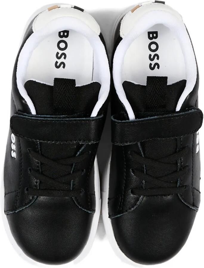 BOSS Kidswear Leren sneakers Zwart - Foto 2