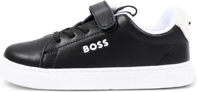 BOSS Kidswear Leren sneakers Zwart - Foto 4