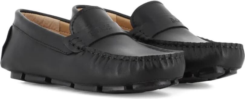 BOSS Kidswear Loafers met logo-reliëf Zwart