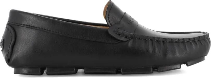 BOSS Kidswear Loafers met logo-reliëf Zwart
