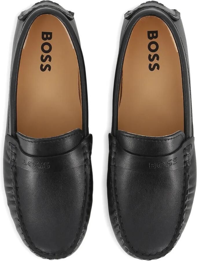 BOSS Kidswear Loafers met logo-reliëf Zwart - Foto 4