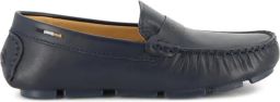 BOSS Kidswear Loafers met logodetail Blauw