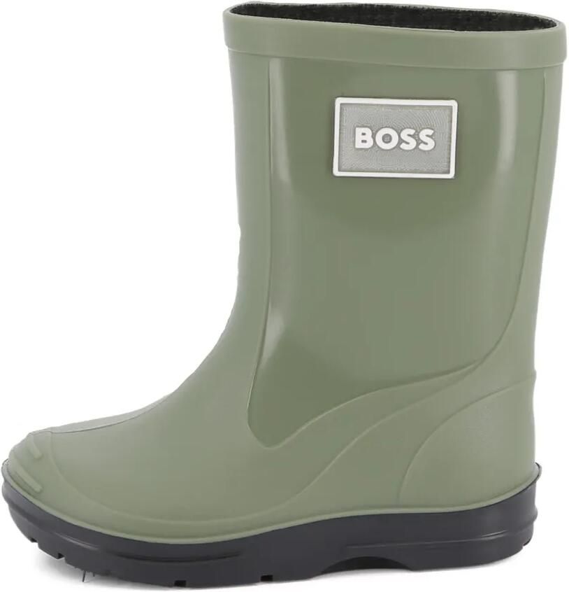 BOSS Kidswear Regenlaarzen met logopatch Groen - Foto 2