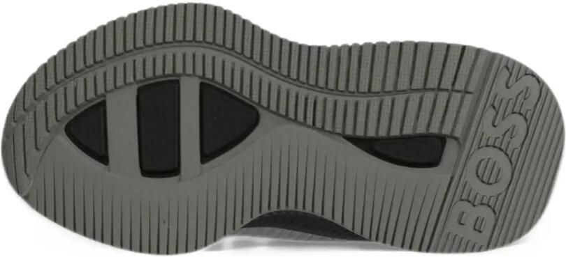 BOSS Kidswear ribbed-knit panelled sneakers Grijs - Foto 5