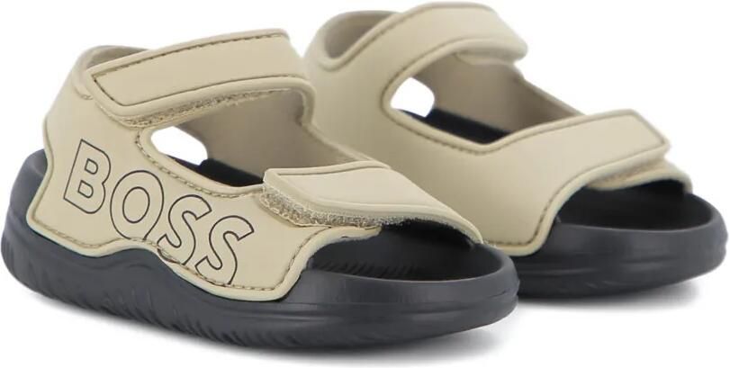 BOSS Kidswear Sandalen met logobandje Beige - Foto 1