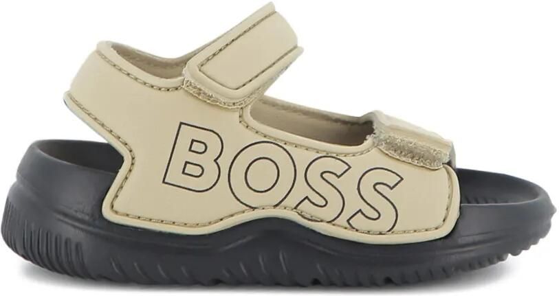 BOSS Kidswear Sandalen met logobandje Beige - Foto 3