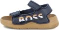 BOSS Kidswear Sandalen met logobandje Blauw - Blauw