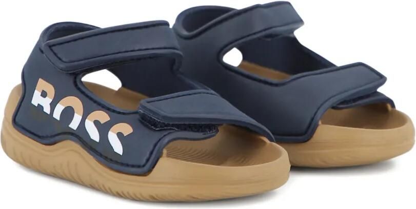 BOSS Kidswear Sandalen met logobandje Blauw - Foto 4