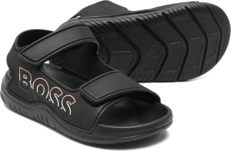 BOSS Kidswear Sandalen met logobandje Zwart - Foto 2