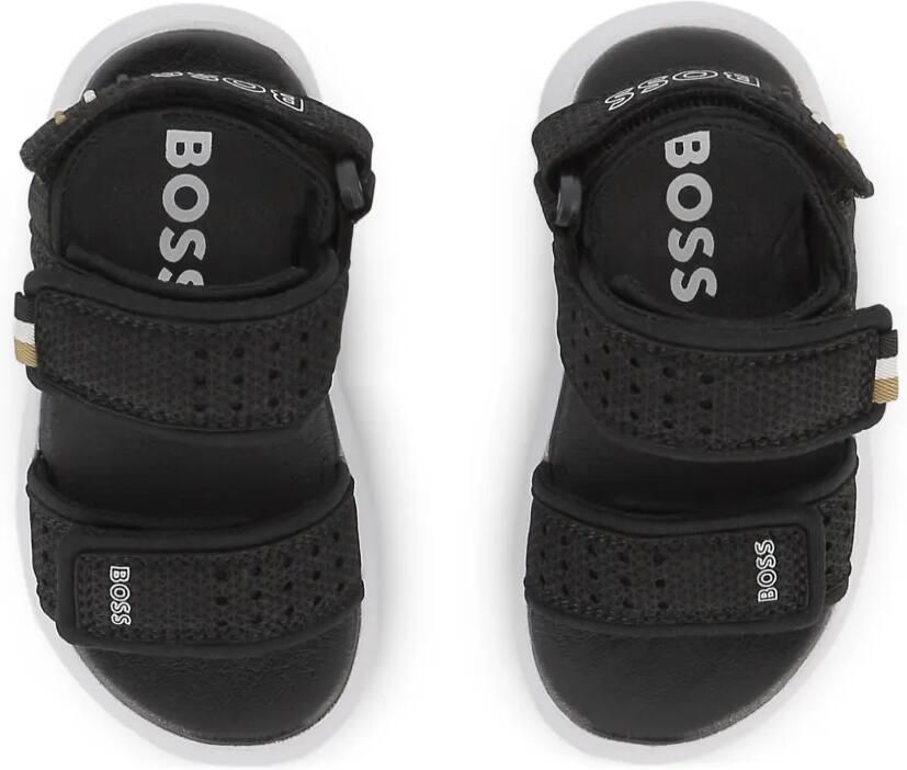 BOSS Kidswear Sandalen met logobandje Zwart - Foto 2