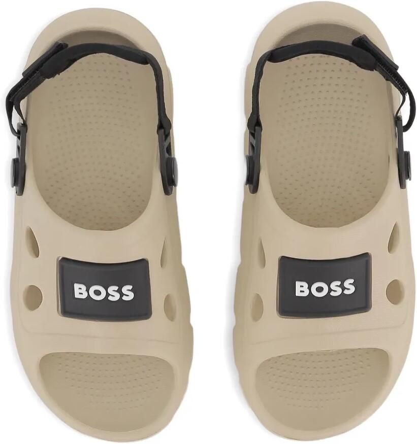 BOSS Kidswear Sandalen met logoplakkaat Beige - Foto 2