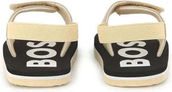 BOSS Kidswear Sandalen met logoprint Beige - Foto 5