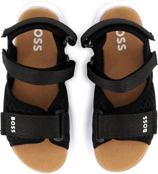BOSS Kidswear Sandalen met logoprint Zwart - Foto 2