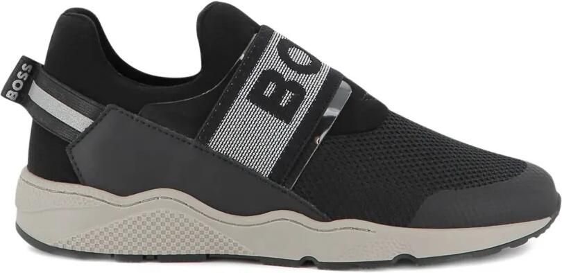 BOSS Kidswear Slip-on sneakers met mesh vlak Zwart - Foto 4