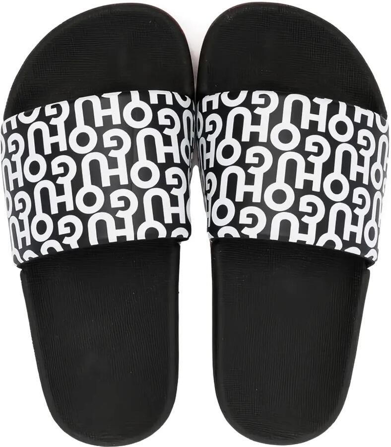 BOSS Kidswear Slippers met logo Zwart - Foto 2