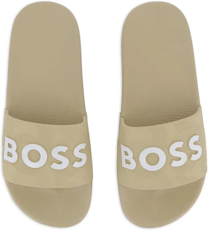 BOSS Kidswear Slippers met logodetail Beige - Foto 2