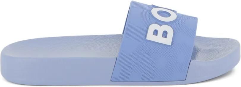BOSS Kidswear Slippers met logodetail Blauw - Foto 5