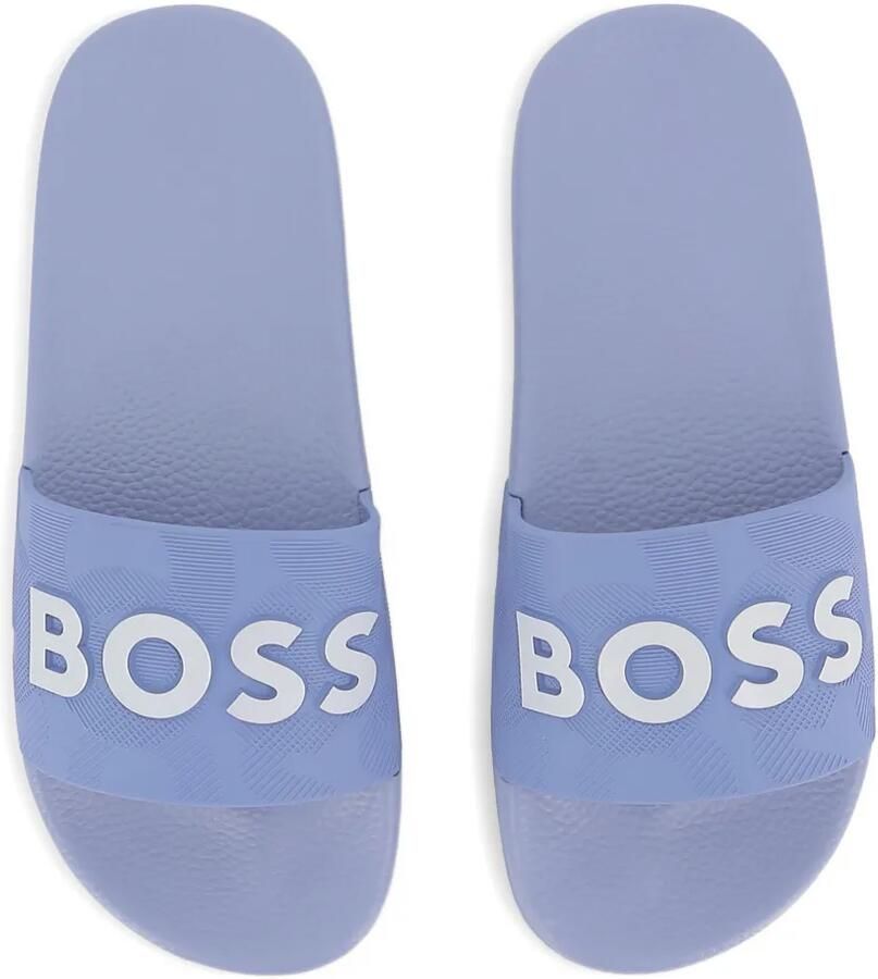 BOSS Kidswear Slippers met logodetail Blauw - Foto 2