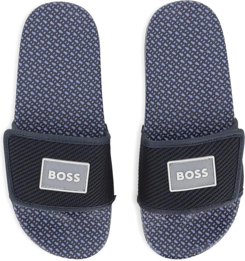 BOSS Kidswear Slippers met patroon Blauw - Foto 2