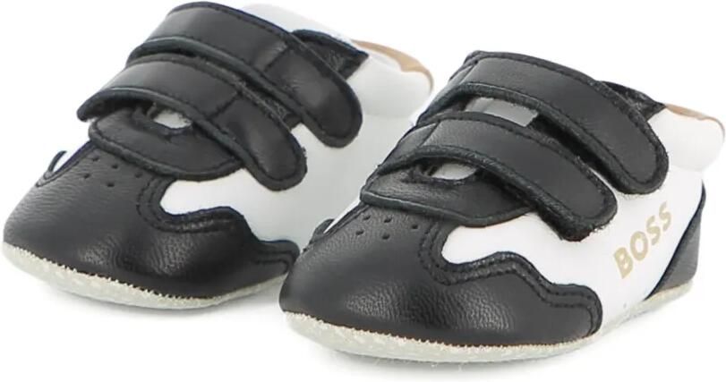 BOSS Kidswear Slippers met vlakken Zwart