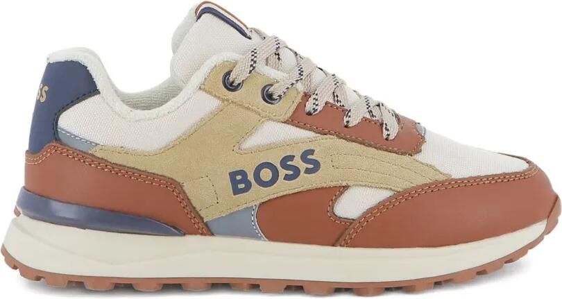 BOSS Kidswear Sneakers met colourblocking Bruin - Foto 5