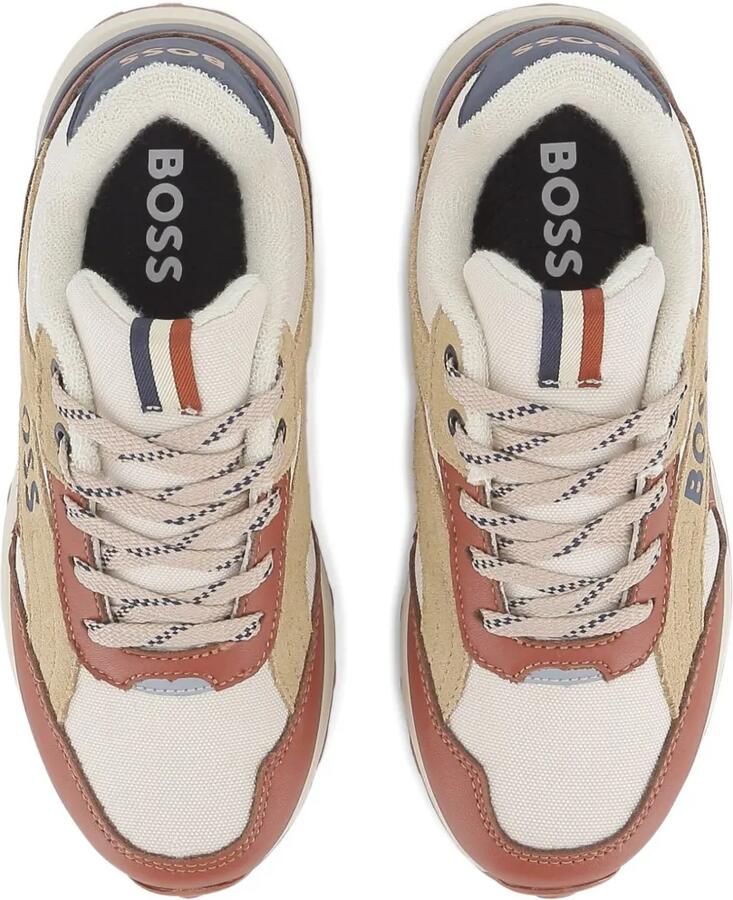 BOSS Kidswear Sneakers met colourblocking Bruin - Foto 2
