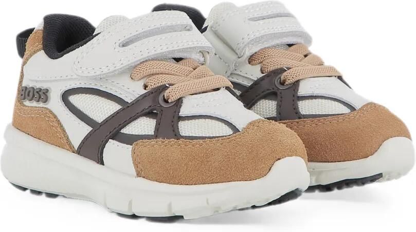 BOSS Kidswear Sneakers met colourblocking Wit
