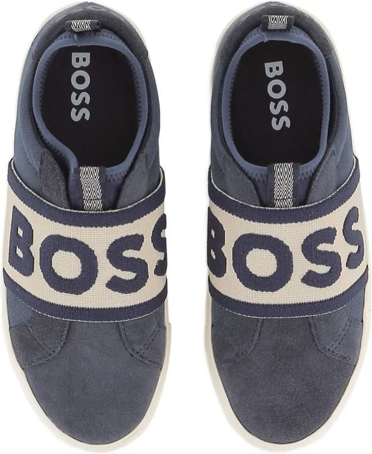 BOSS Kidswear Sneakers met elastische logoband Blauw - Foto 2