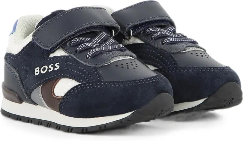 BOSS Kidswear Sneakers met klittenband Blauw