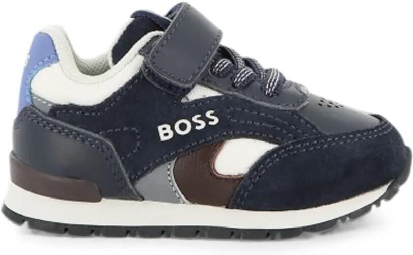 BOSS Kidswear Sneakers met klittenband Blauw - Foto 4