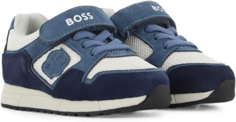 BOSS Kidswear Sneakers met klittenband Blauw