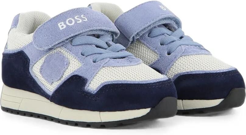 BOSS Kidswear Sneakers met klittenband Blauw