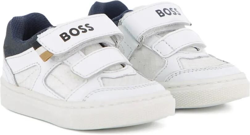 BOSS Kidswear Sneakers met klittenband Wit