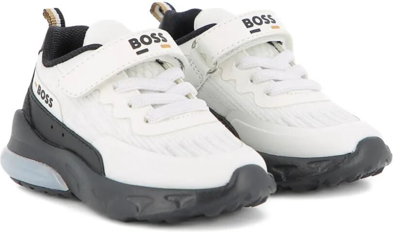 BOSS Kidswear Sneakers met klittenband Wit