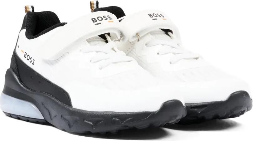 BOSS Kidswear Sneakers met klittenband Wit